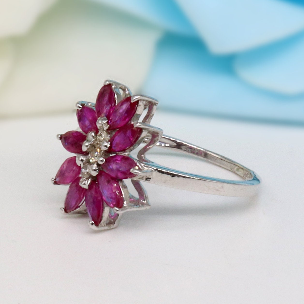 Ruby Ring Silver