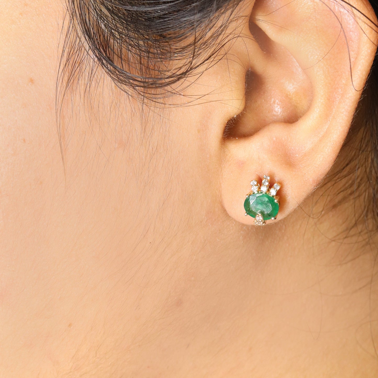 Emerald Earring 14K Gold