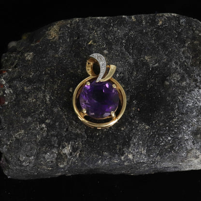 Amethyst Pendant 14K Gold