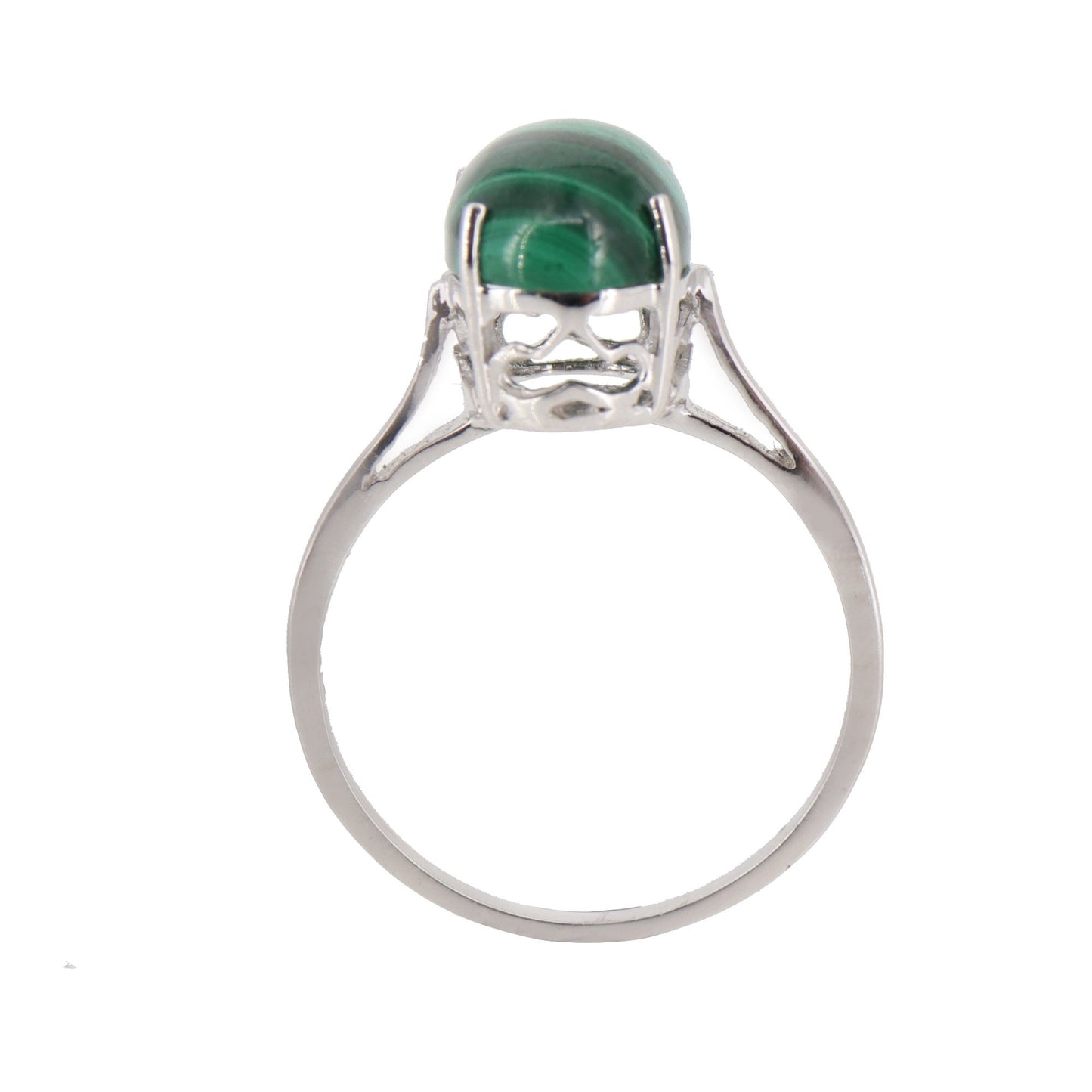 Malachite Studded Ring 14K Gold