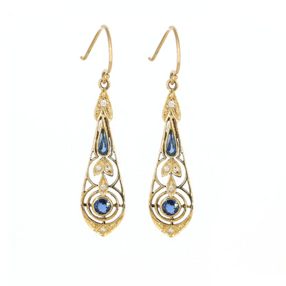 Blue Sapphire Earring Gold