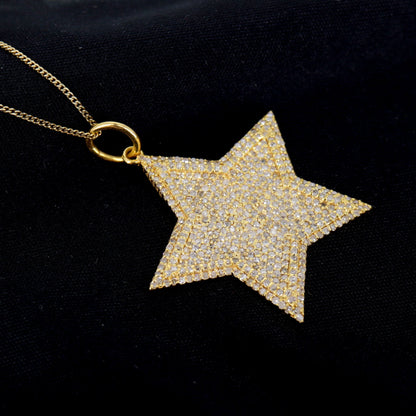 Star Shape Charm Pendant 14K Gold