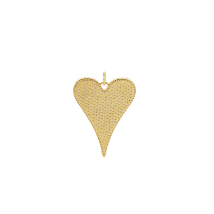 Heart Charm Pendant 14K Gold