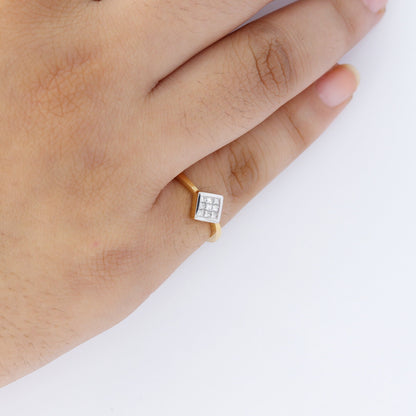 Princess Cut Ring 18K Gold