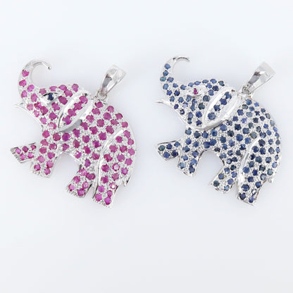 925 Sterling Elephant Pendant Gold
