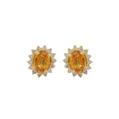 Yellow Sapphire Earring 14K Gold