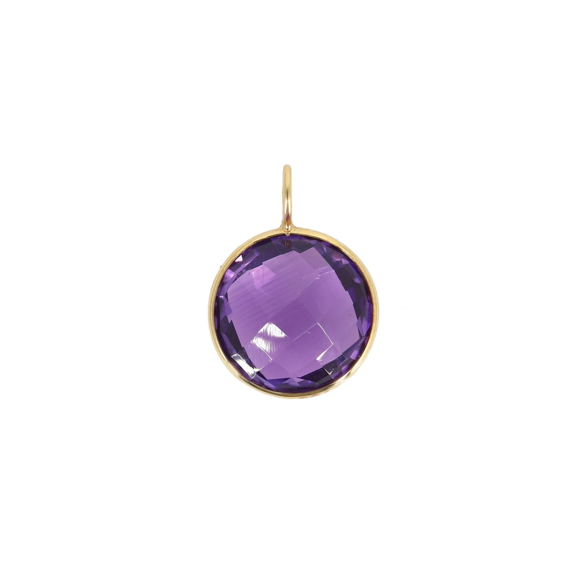 Amethyst Pendant 18K Gold