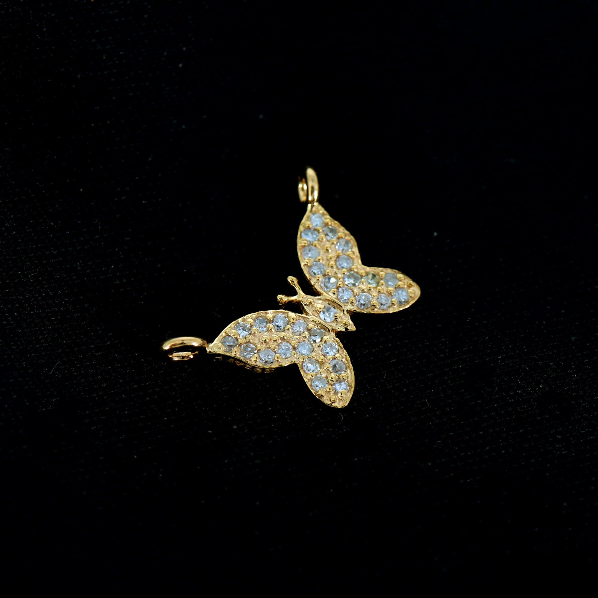 Butterfly Charm Tone Butterfly Link Charms Jewelry Making Supplies Bracelet 14K Gold