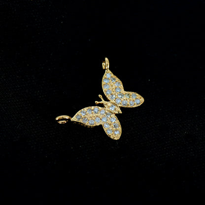 Butterfly Charm Tone Butterfly Link Charms Jewelry Making Supplies Bracelet 14K Gold