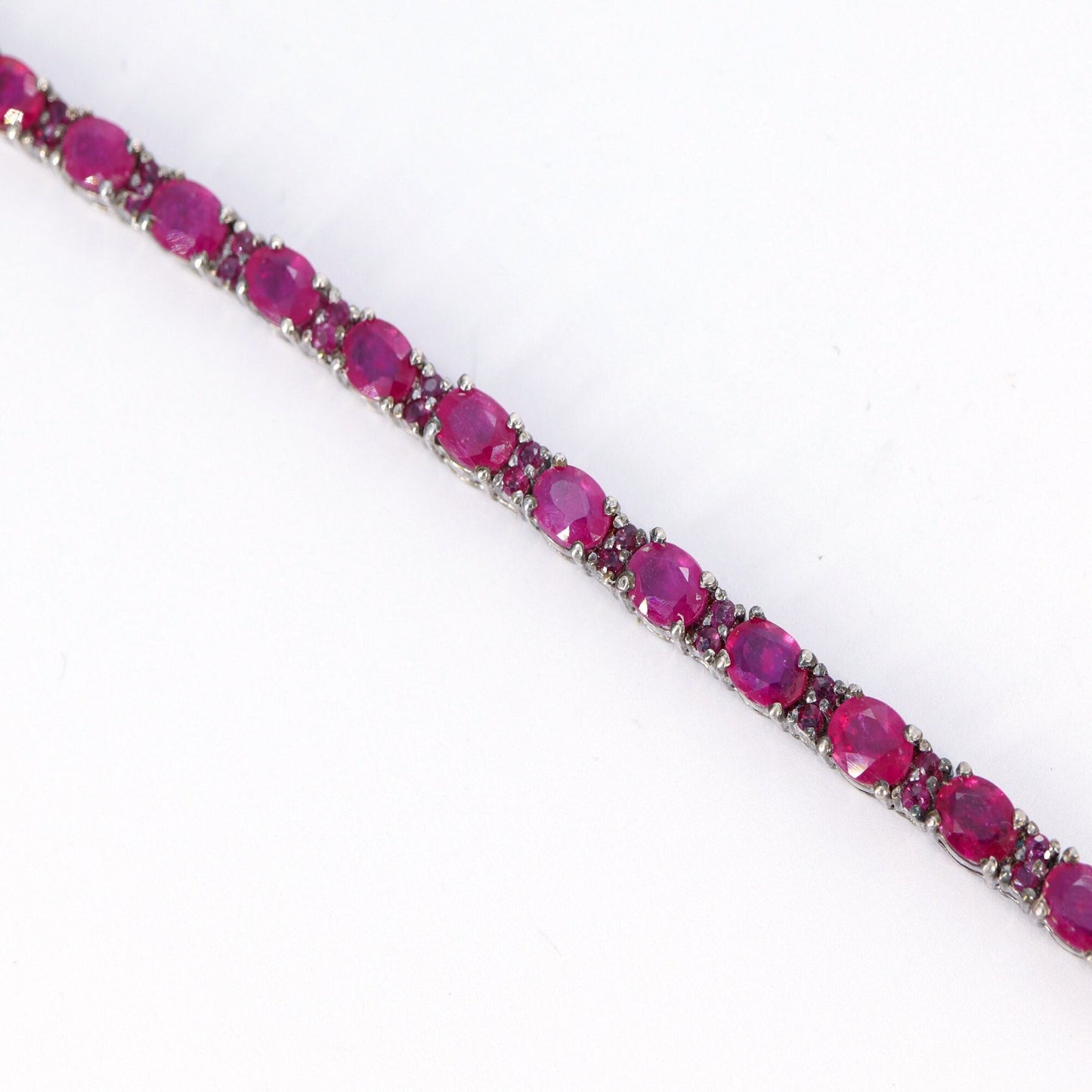 Ruby Gemstone Bracelet Silver
