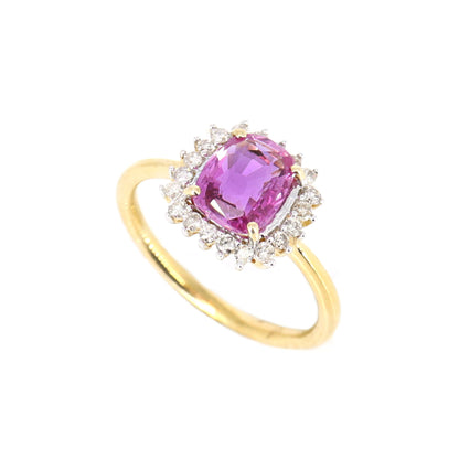 Pink Sapphire Ring 14K Gold