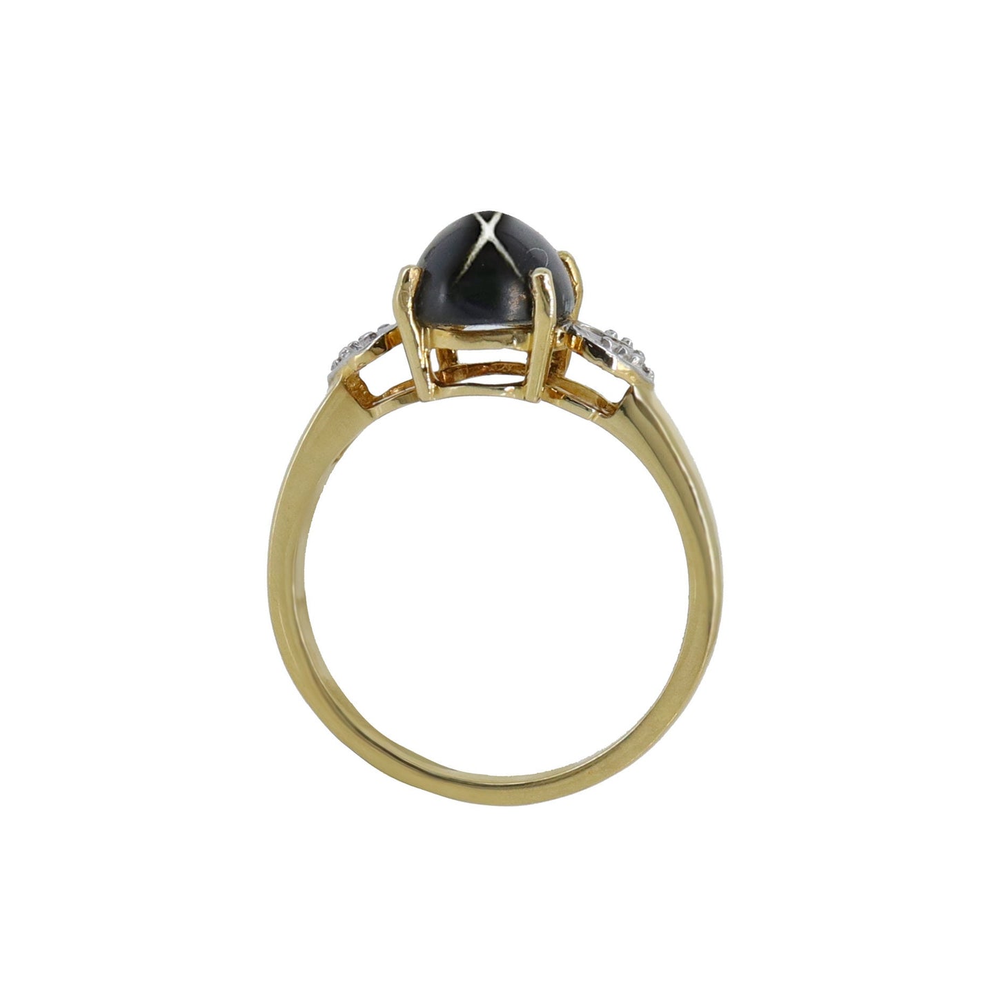 4Rays Black Star Ring 14K Gold