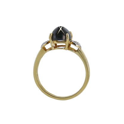 4Rays Black Star Ring 14K Gold