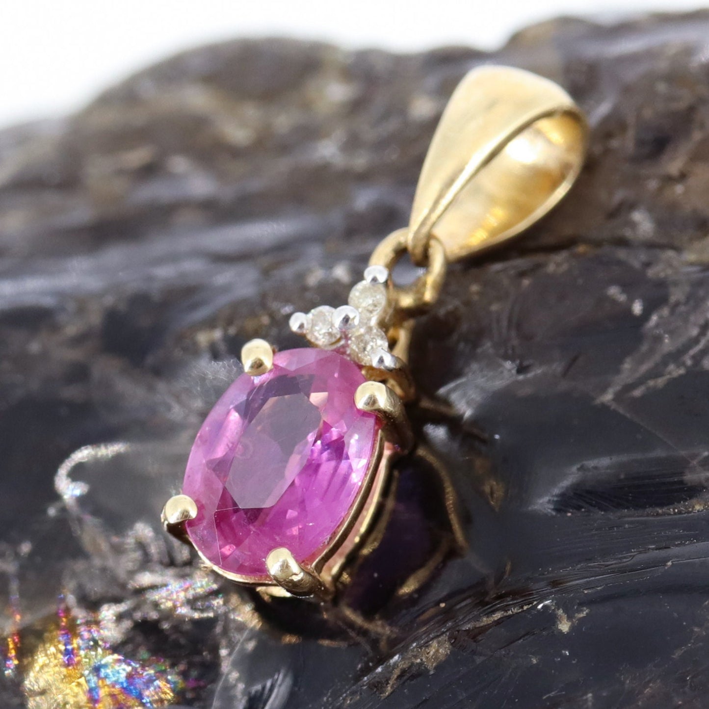 14Kt Yellow Ruby Necklace Gold