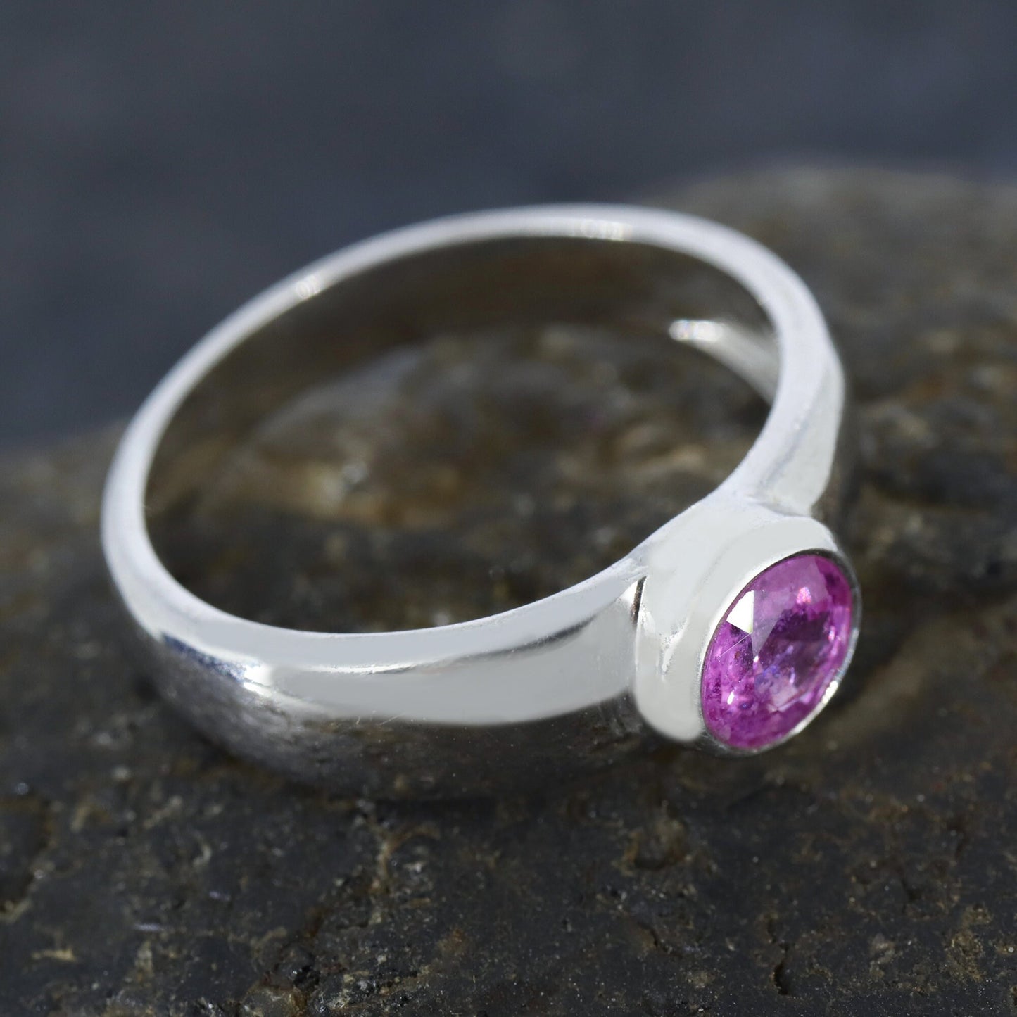 Pink Sapphire Ring Silver