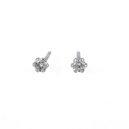 0.10/20 Studs White Studs Real Earring 18K Gold