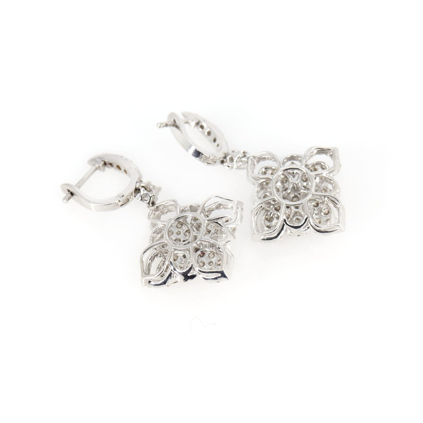 Genuine White Wedding Earring 18K Gold