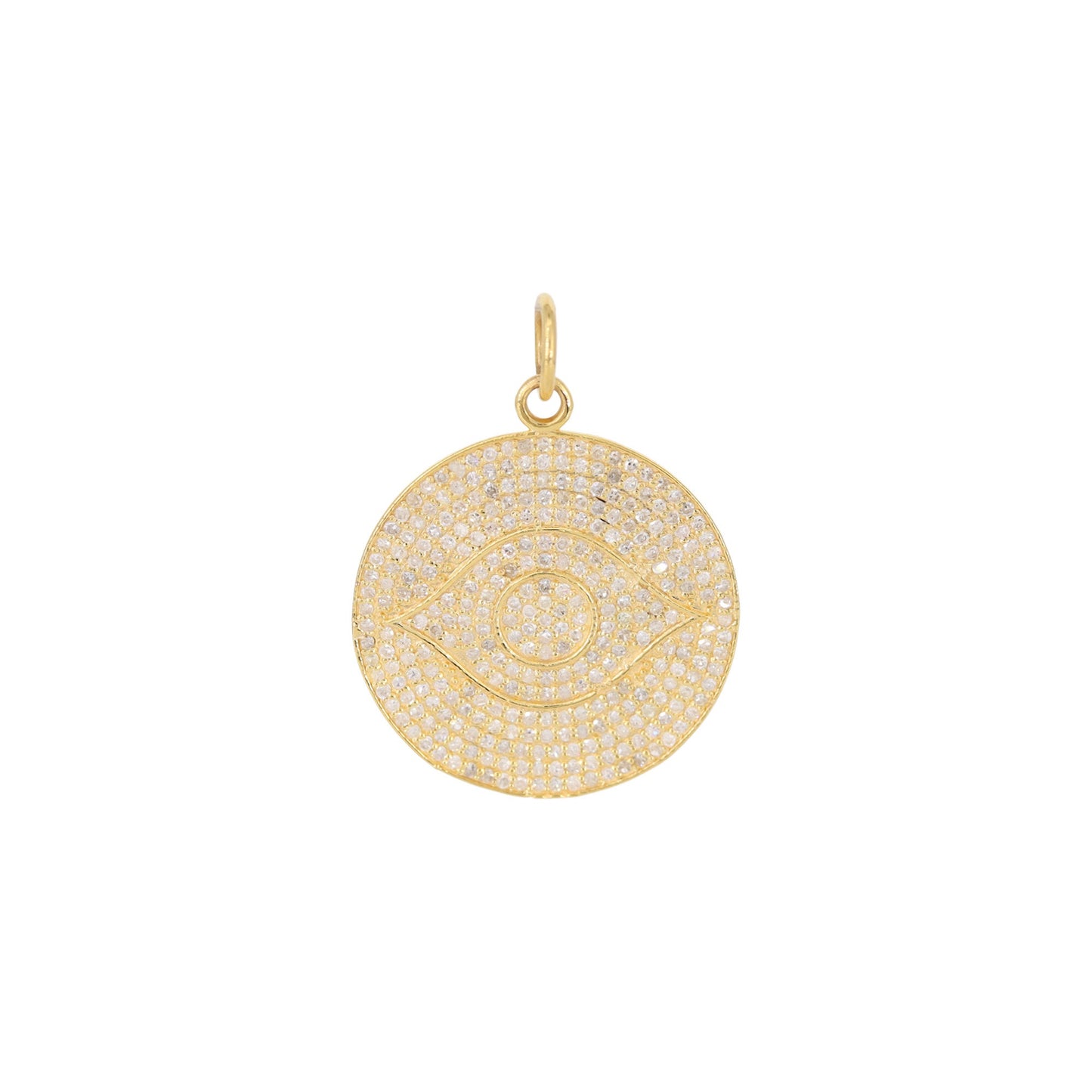 Real Evil Eye Pendant 14K Gold