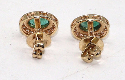 Emerald Stud Earring 14K Gold
