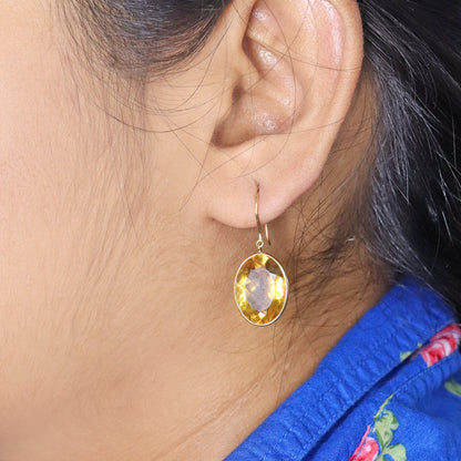 Citrine Earring 18K Gold