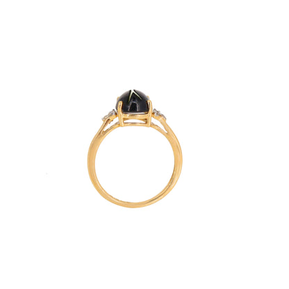 Black Star Ring 14K Gold