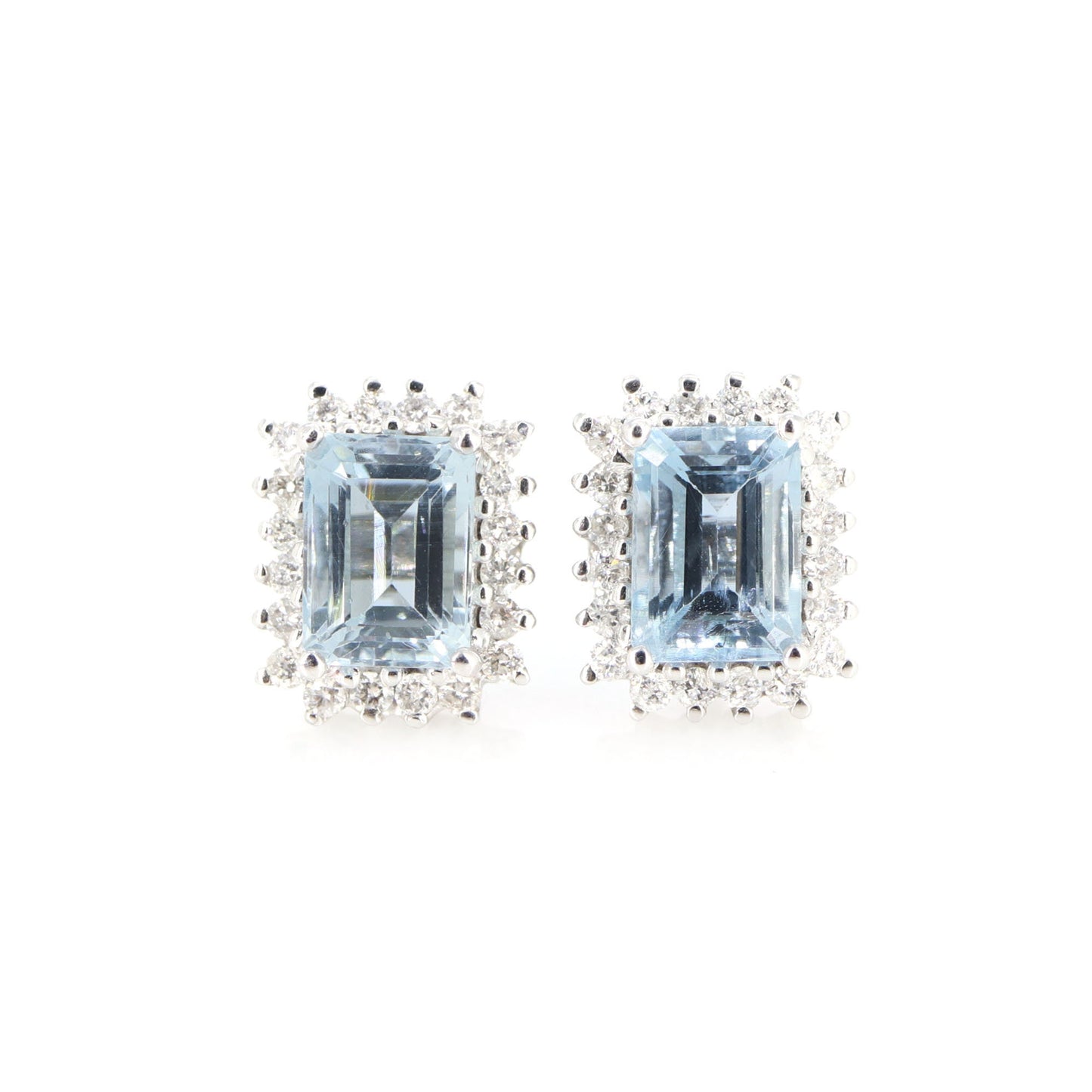 Cluster Aquamarine Jewelry Aquamarine Ring 14K Gold
