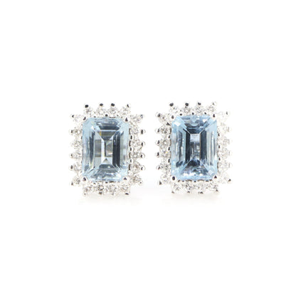 Cluster Aquamarine Jewelry Aquamarine Ring 14K Gold