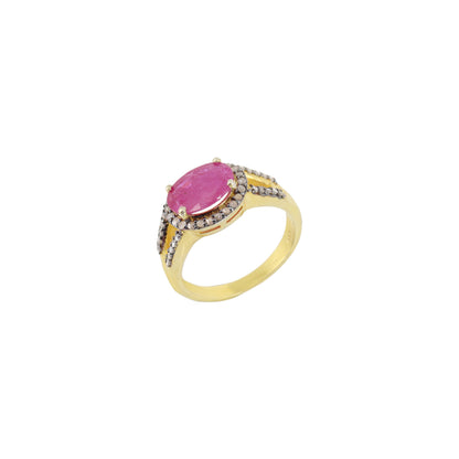 Ruby Gemstone Ring Silver