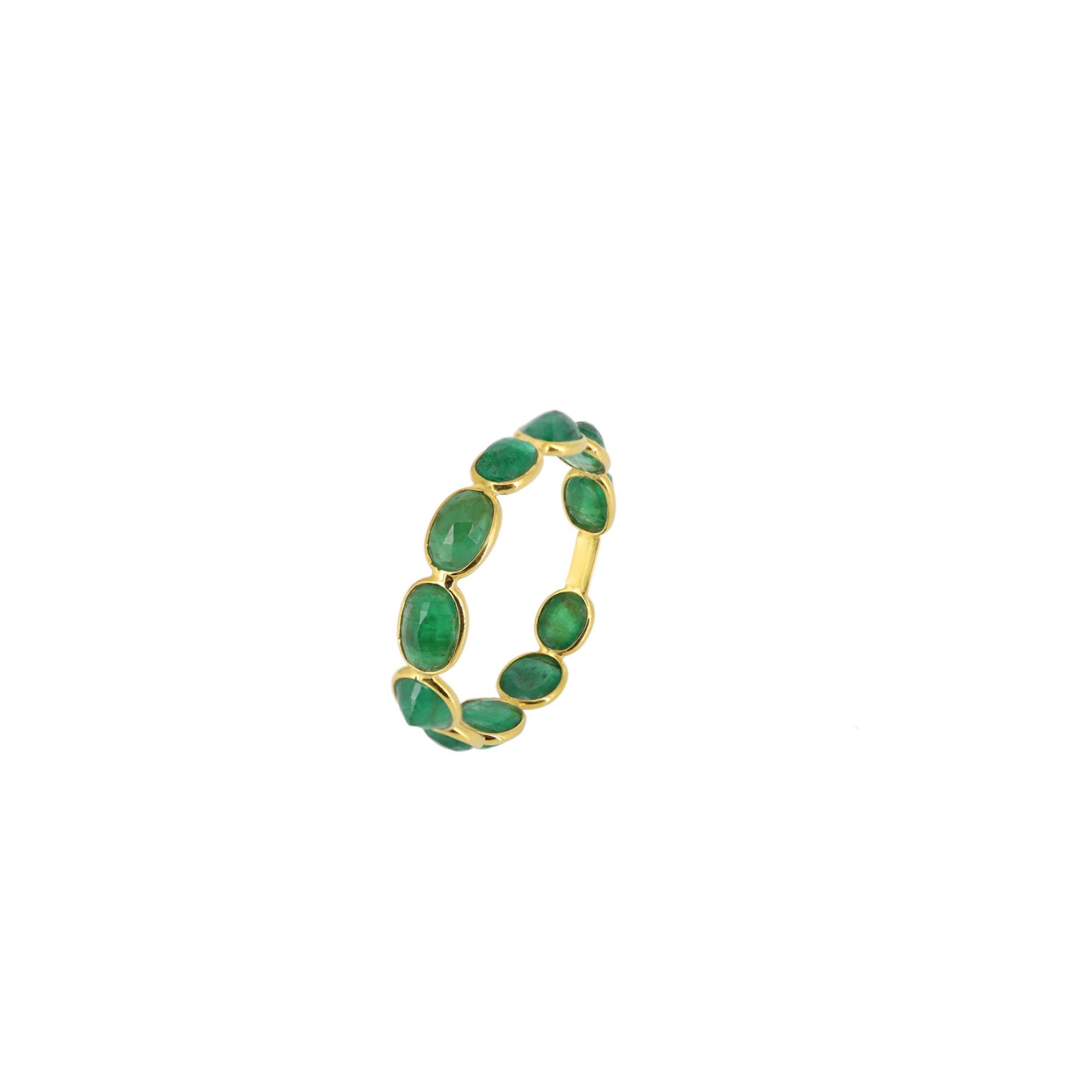 Yellow Emerald Ring 18K Gold