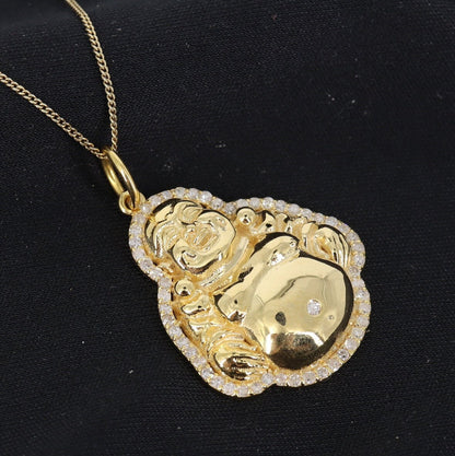 Buddha Charm 34X22.5Mm Size Buddha Pendant 14K Gold