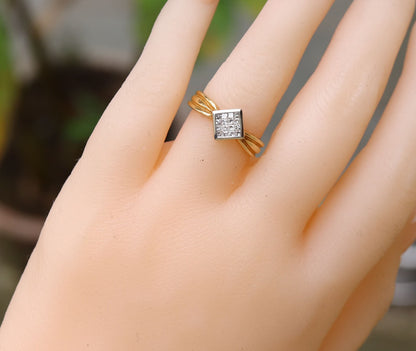 Princess Cut Ring 14K Gold