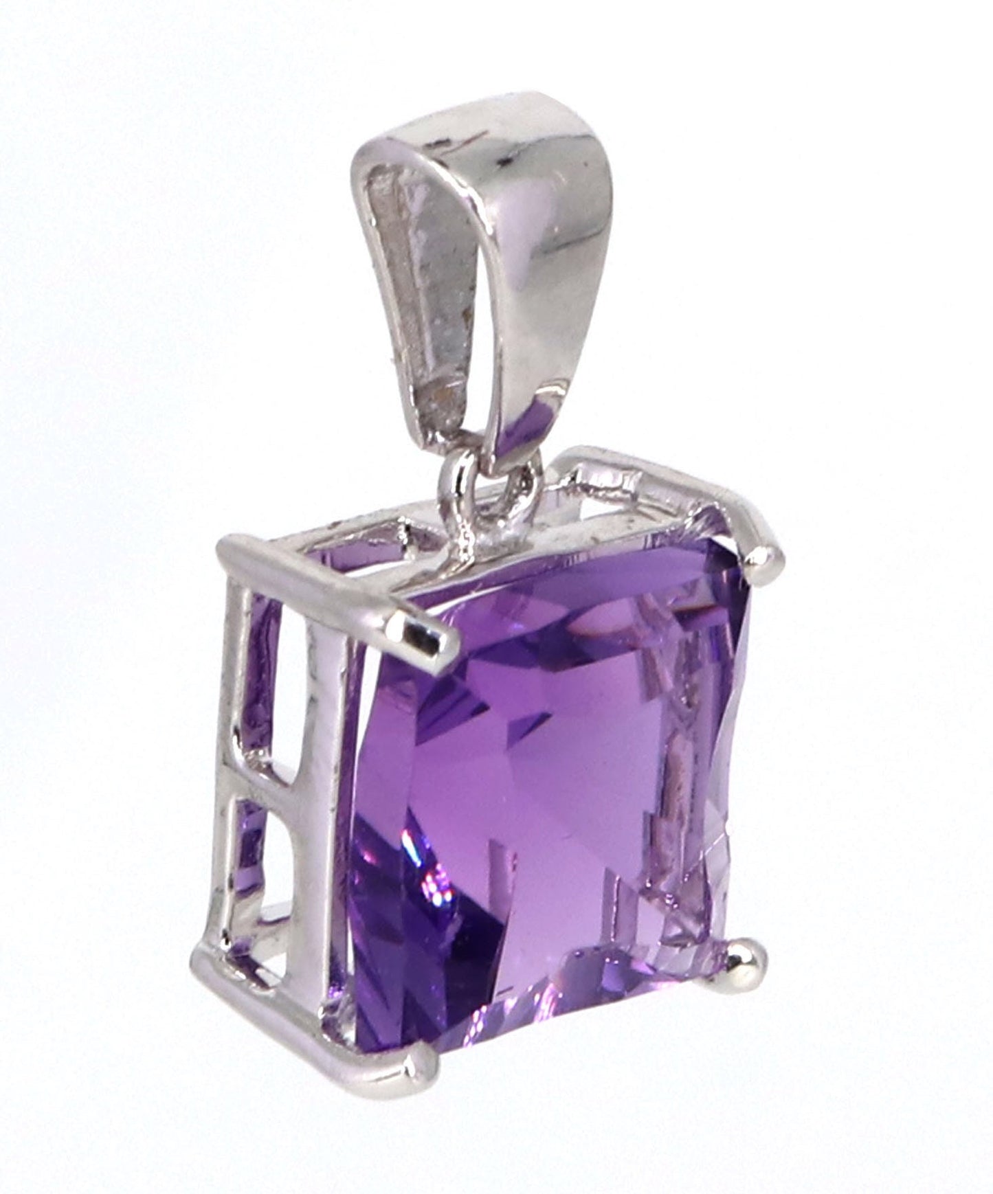 Amethyst White Pendent White Pendant 18K Gold