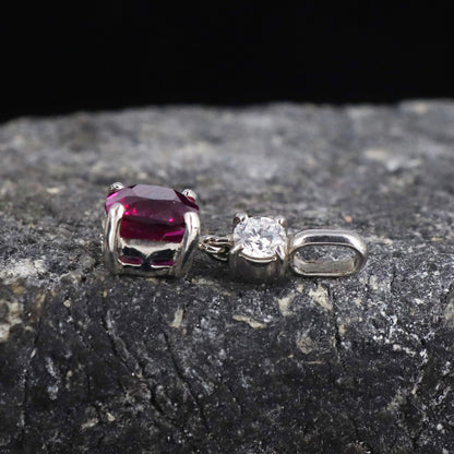 Rubellite Tourmaline Jewelry Pendant 18K Gold