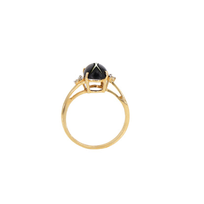 4Rays Black Star Ring 14K Gold
