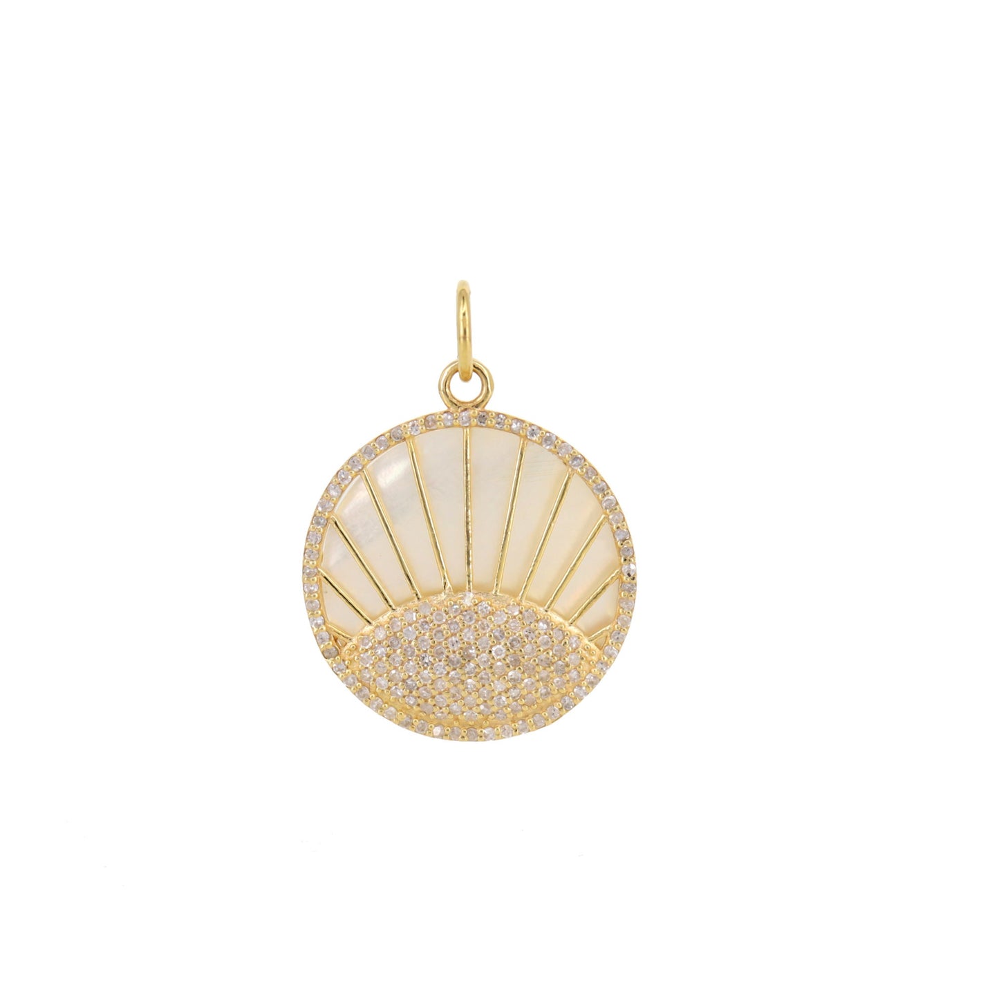 Coin Medallion Evil Eye Pendant Gold