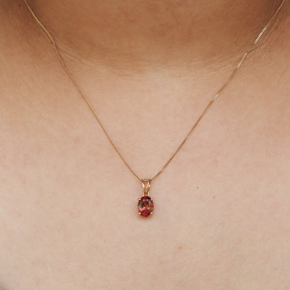Bio Tourmaline Pendant 14K Gold