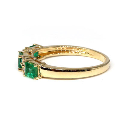 Handmade Emerald & Ring 14K Gold