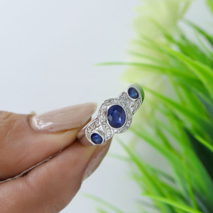 Blue Sapphire Ring Silver