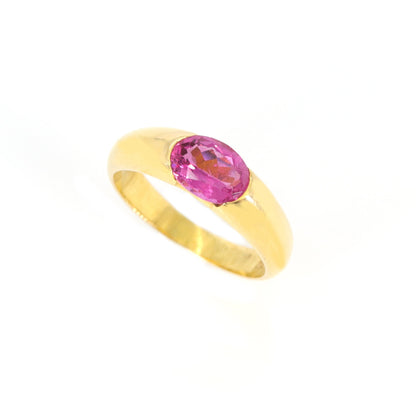 Pink Tourmaline Ring 18K Gold