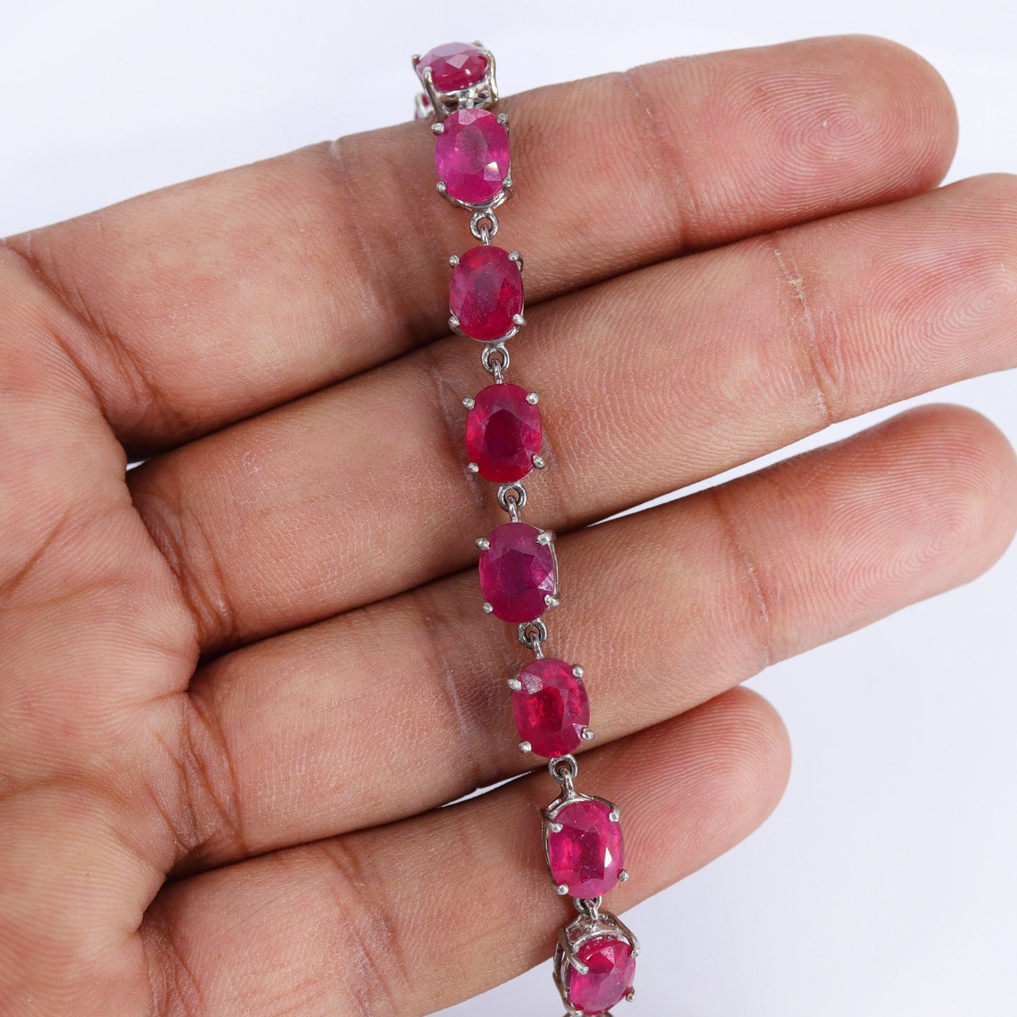 Ruby Bracelet Silver