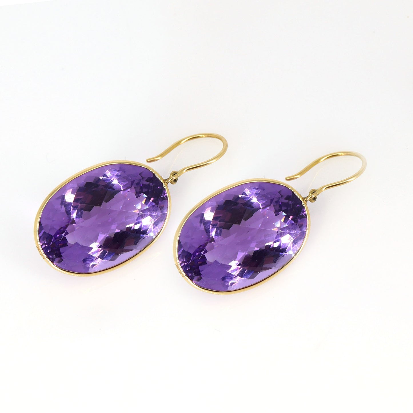 Pink Amethyst Statement Earring 18K Gold