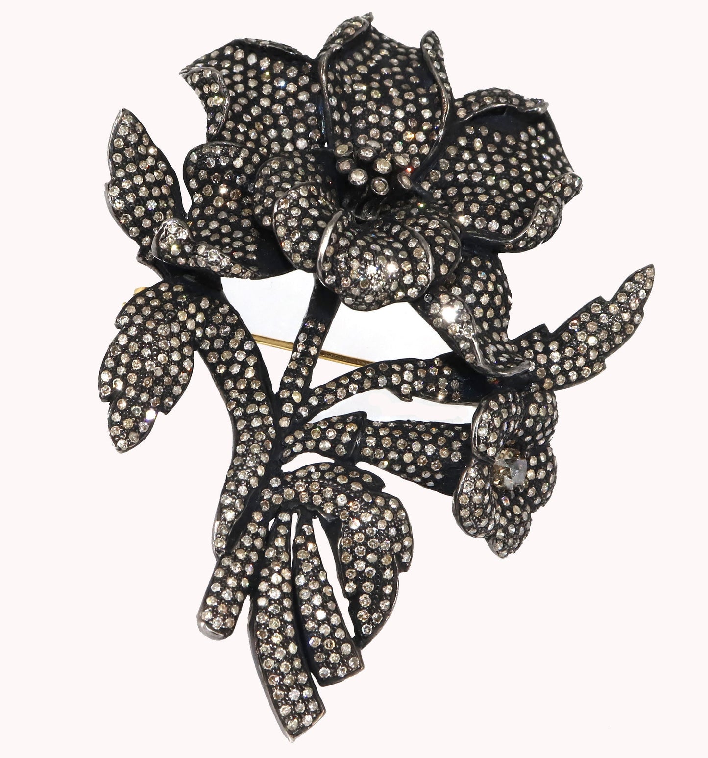 Exclusively Designed Vintage Replica Victorian Beautiful Flower Pendant Gold