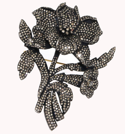 Exclusively Designed Vintage Replica Victorian Beautiful Flower Pendant Gold