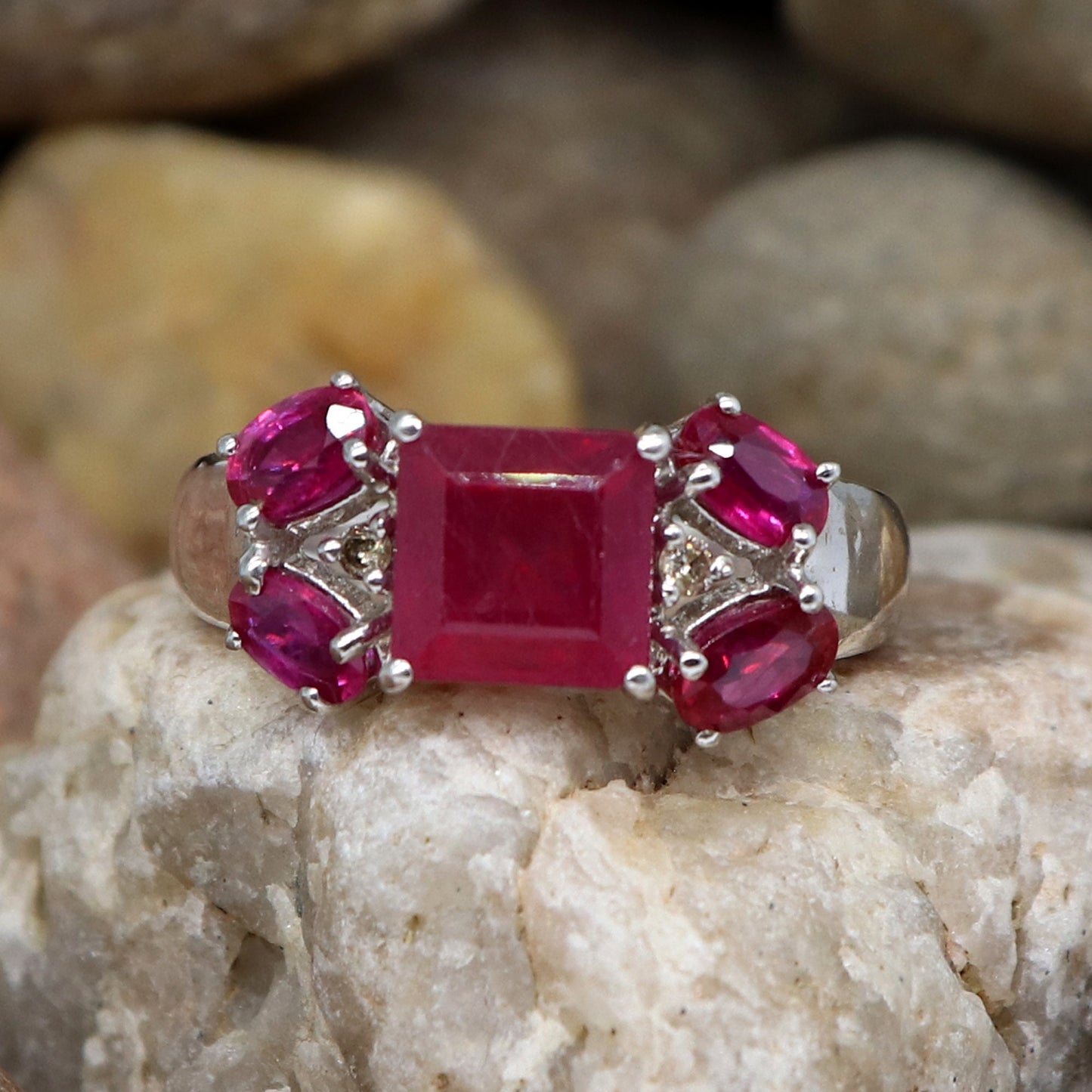 Handmade Ruby & Ring Silver