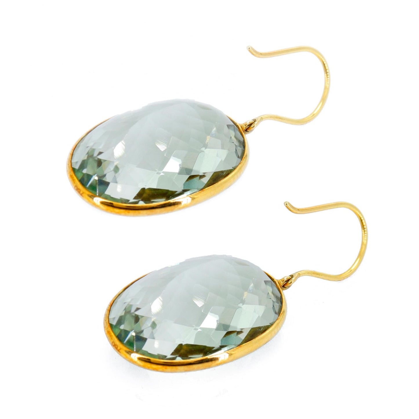 Green Amethyst Earring 18K Gold