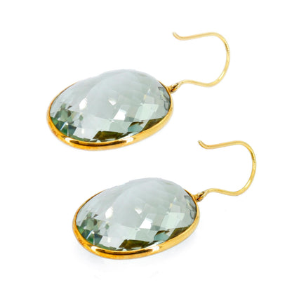 Green Amethyst Earring 18K Gold