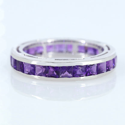 Amethyst Gemstone Ring Silver