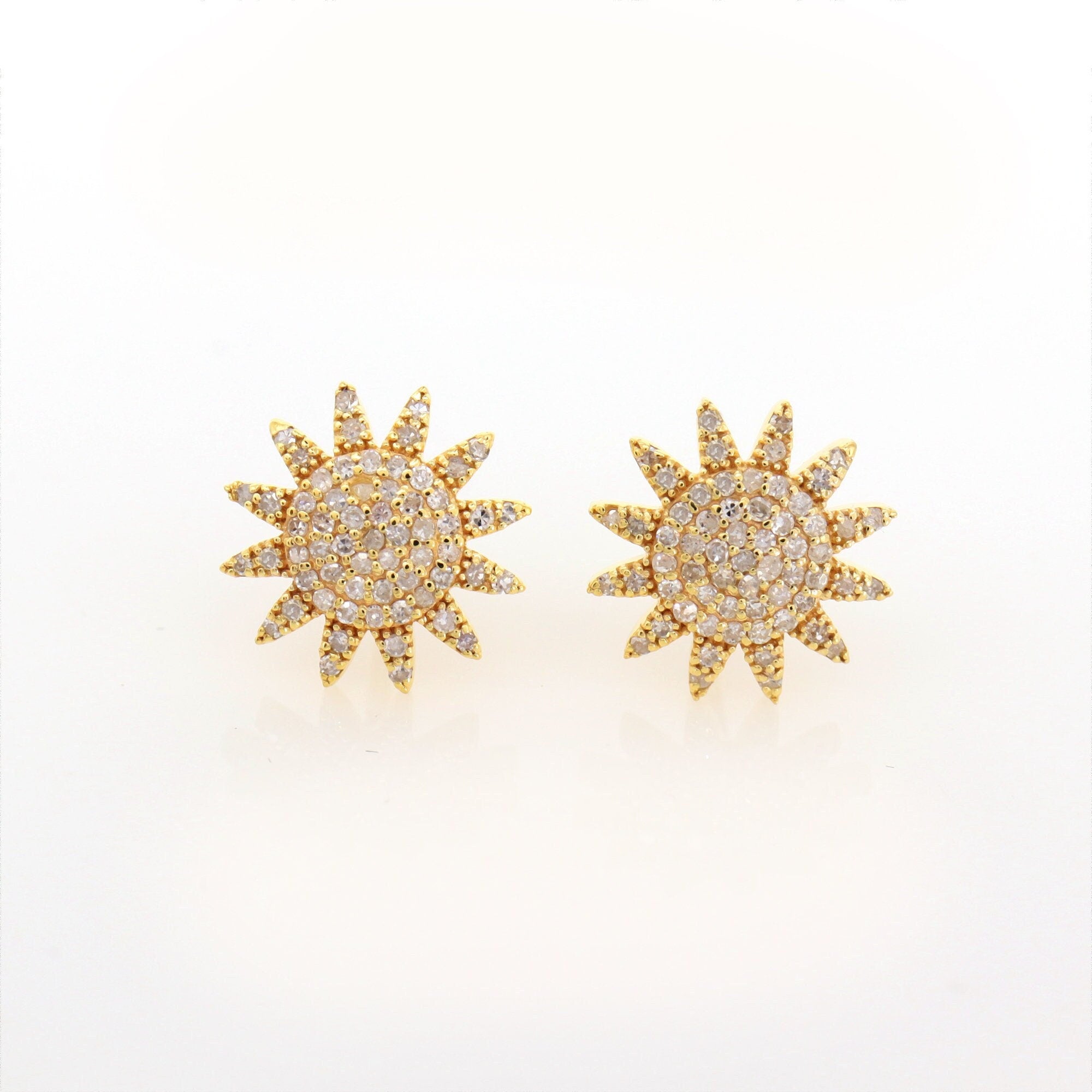 Sun Studs Earring 14K Gold