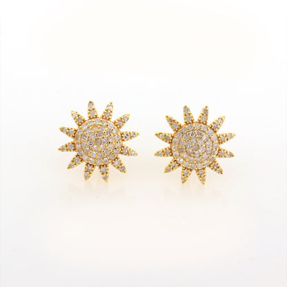 Sun Studs Earring 14K Gold
