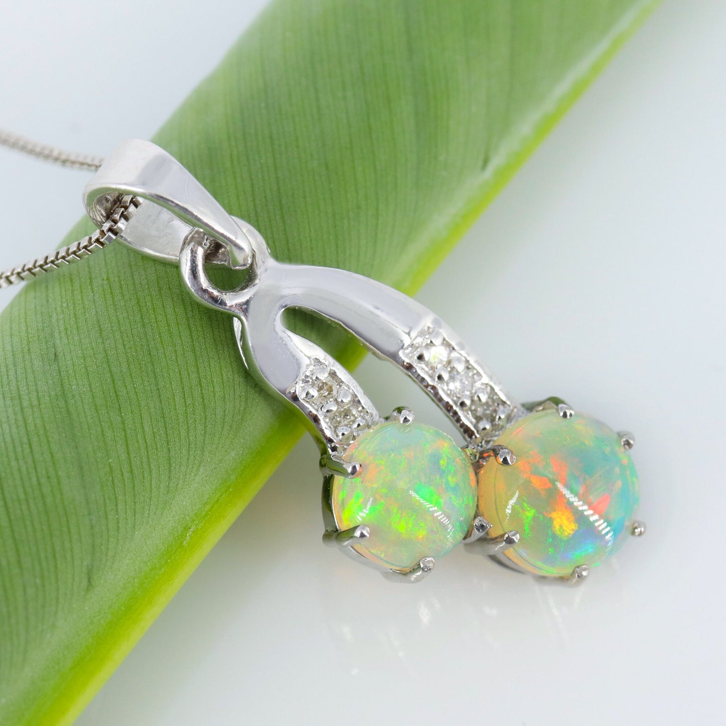 Opal Gemstone Pendant Gold